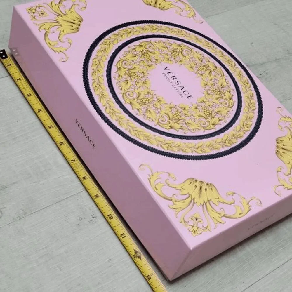 VERSACE Bright Crystal EMPTY Authentic Large Pink Gift Box 13,5